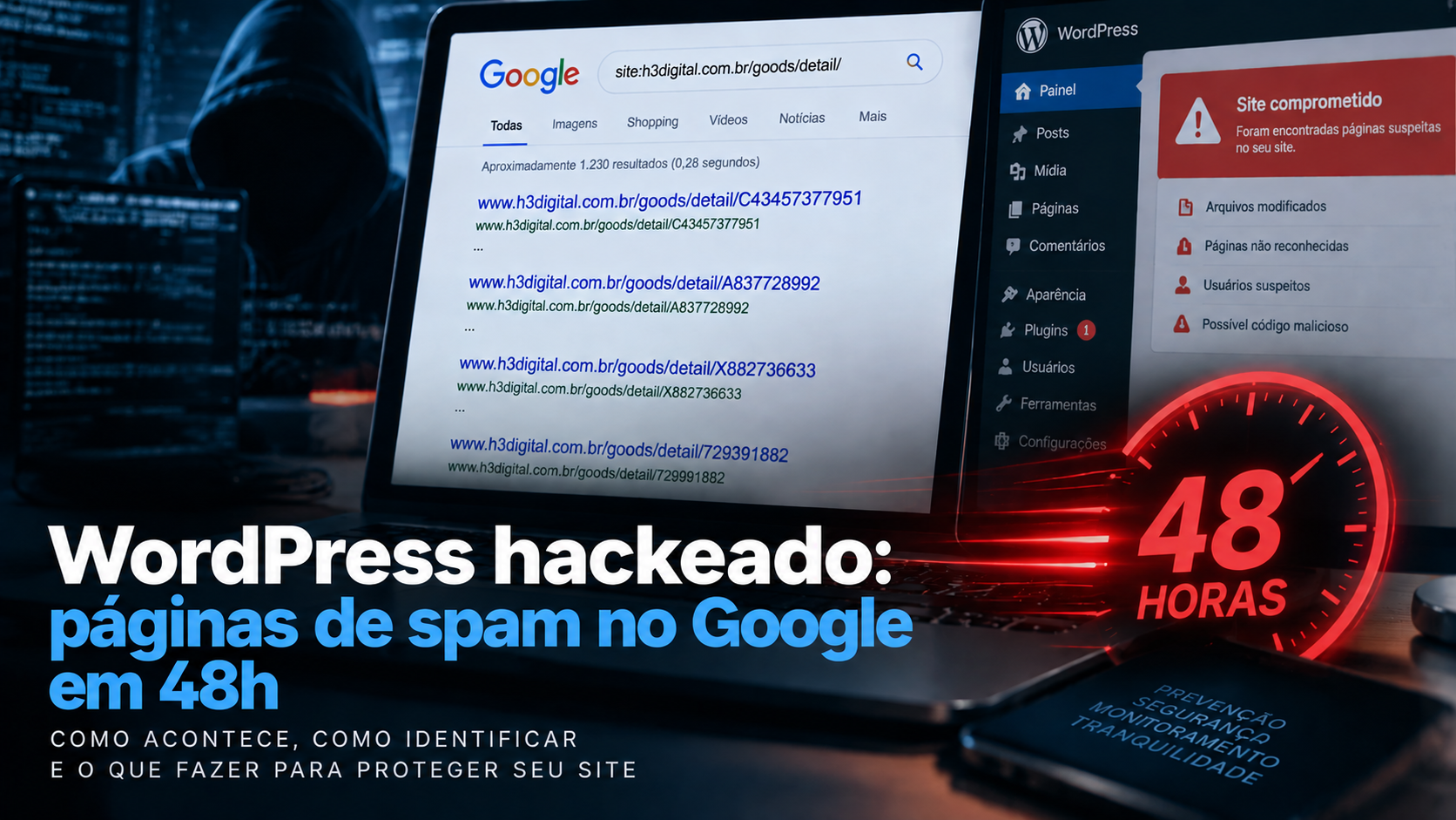 WordPress hackeado: páginas de spam apareceram no Google em menos de 48 horas